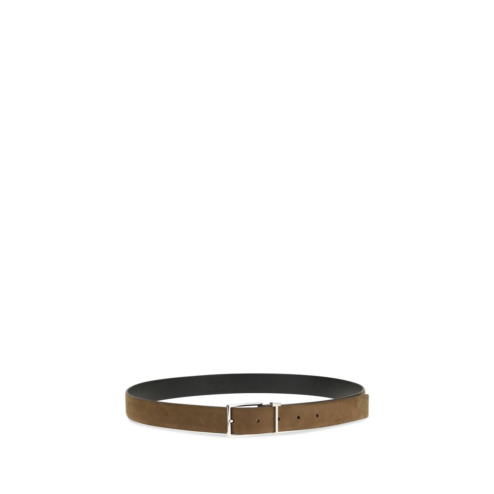 2026 New Arrival Tom Ford Brown Calf Leather Bos Taurus Regular Belt