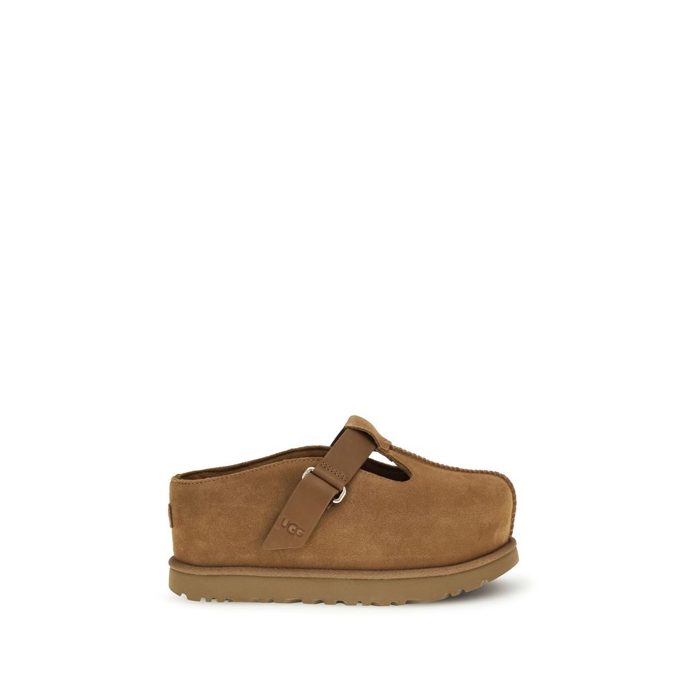 2026 New Arrival UGG Brown Calf Leather Bos Taurus Mules