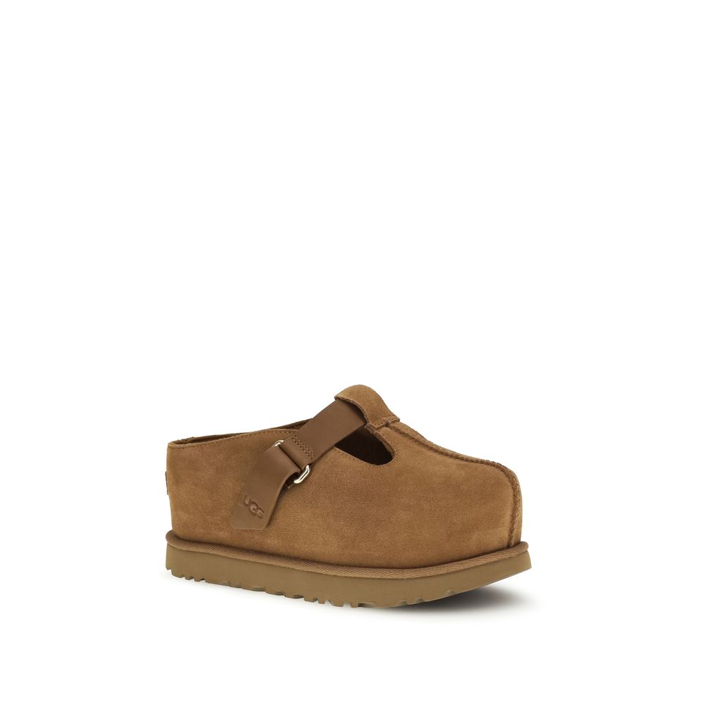 2026 New Arrival UGG Brown Calf Leather Bos Taurus Mules