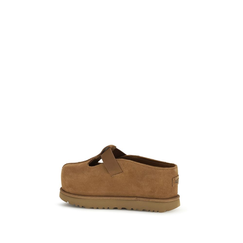 2026 New Arrival UGG Brown Calf Leather Bos Taurus Mules