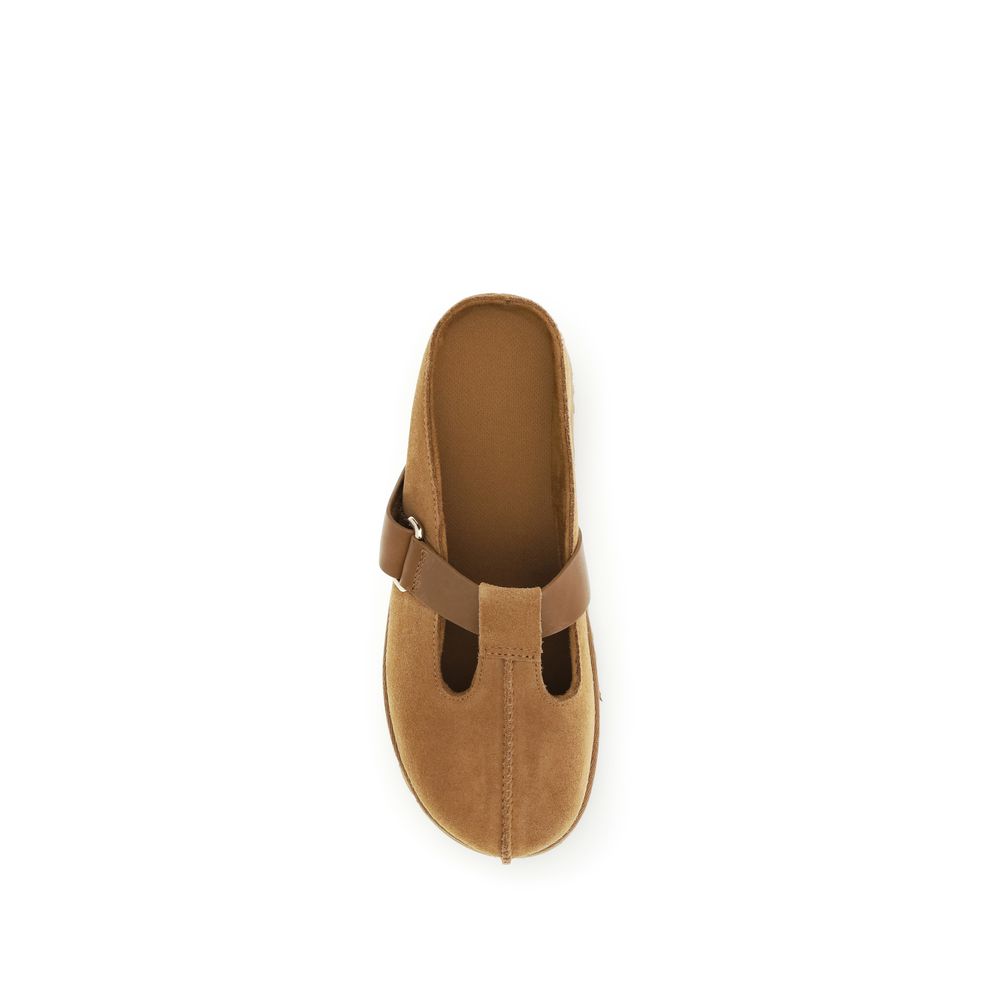 2026 New Arrival UGG Brown Calf Leather Bos Taurus Mules