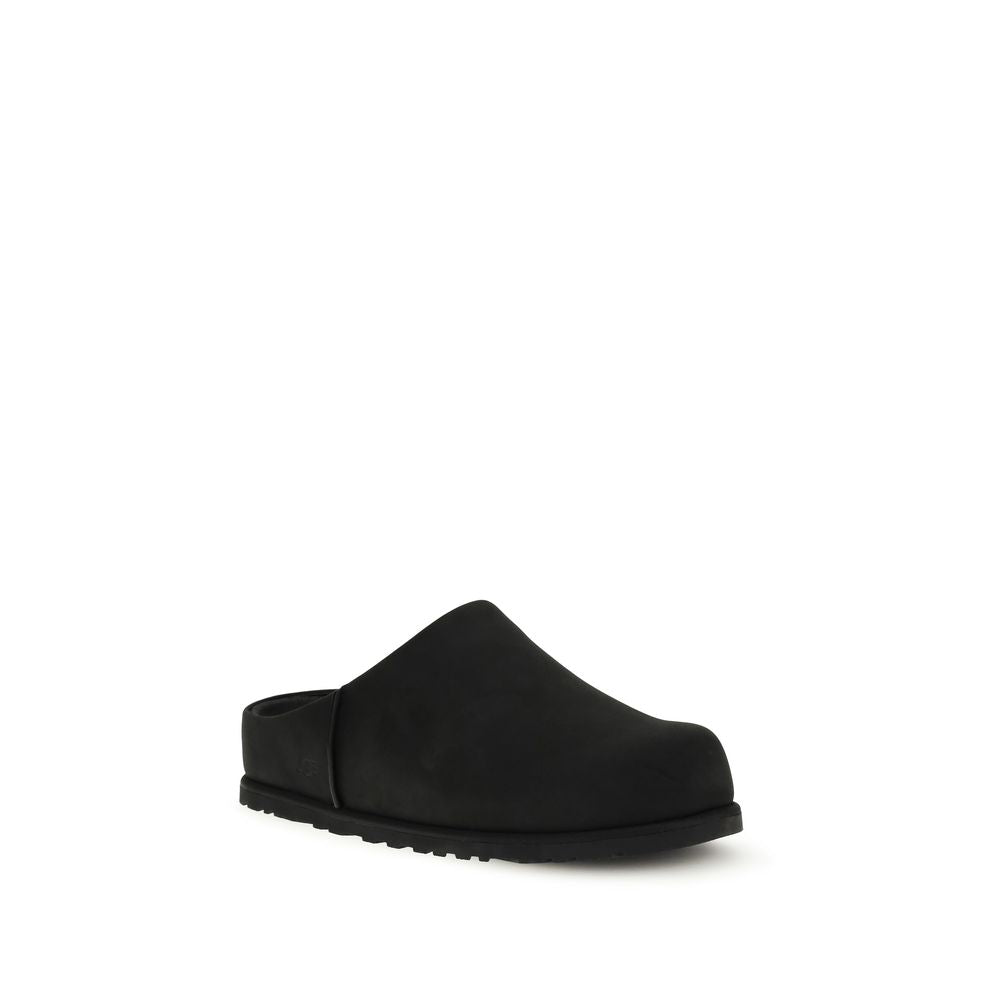 2026 New Arrival UGG Black Calf Leather Bos Taurus Mules