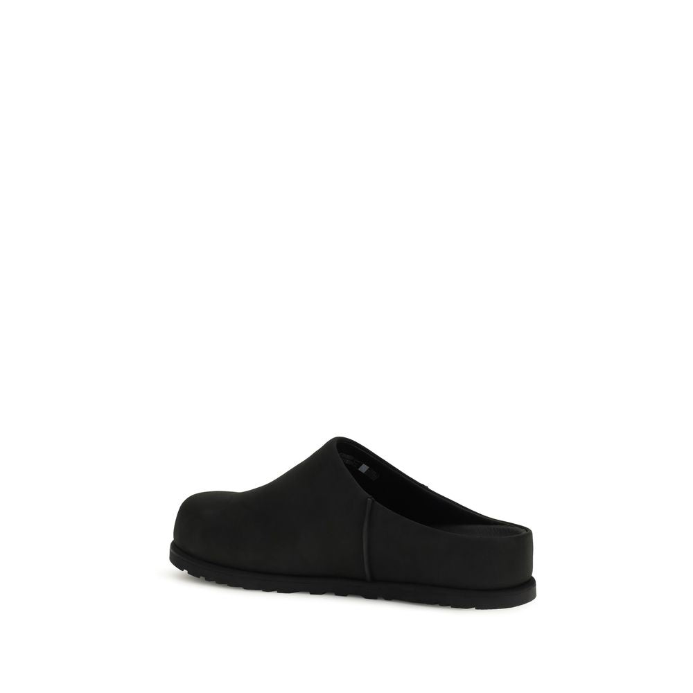 2026 New Arrival UGG Black Calf Leather Bos Taurus Mules