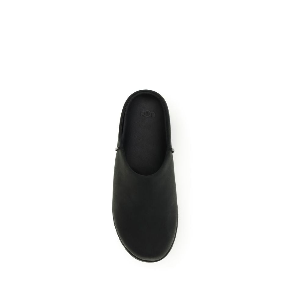 2026 New Arrival UGG Black Calf Leather Bos Taurus Mules