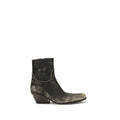 2026 New Arrival Balenciaga Black Calf Leather Bos Taurus Ankle Boots