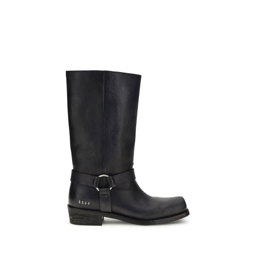 2026 New Arrival Golden Goose Black Calf Leather Bos Taurus Ankle Boots