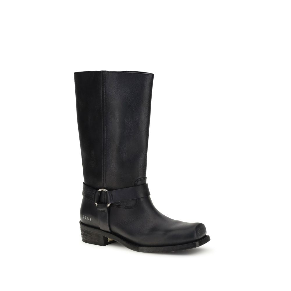 2026 New Arrival Golden Goose Black Calf Leather Bos Taurus Ankle Boots