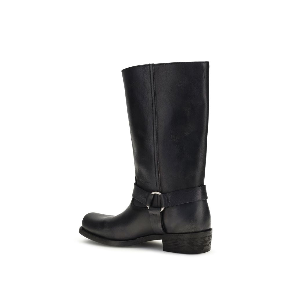 2026 New Arrival Golden Goose Black Calf Leather Bos Taurus Ankle Boots