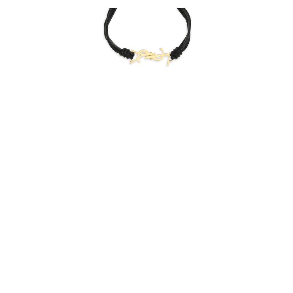 2026 New Arrival Saint Laurent Black Calf Leather Bos Taurus Bracelet