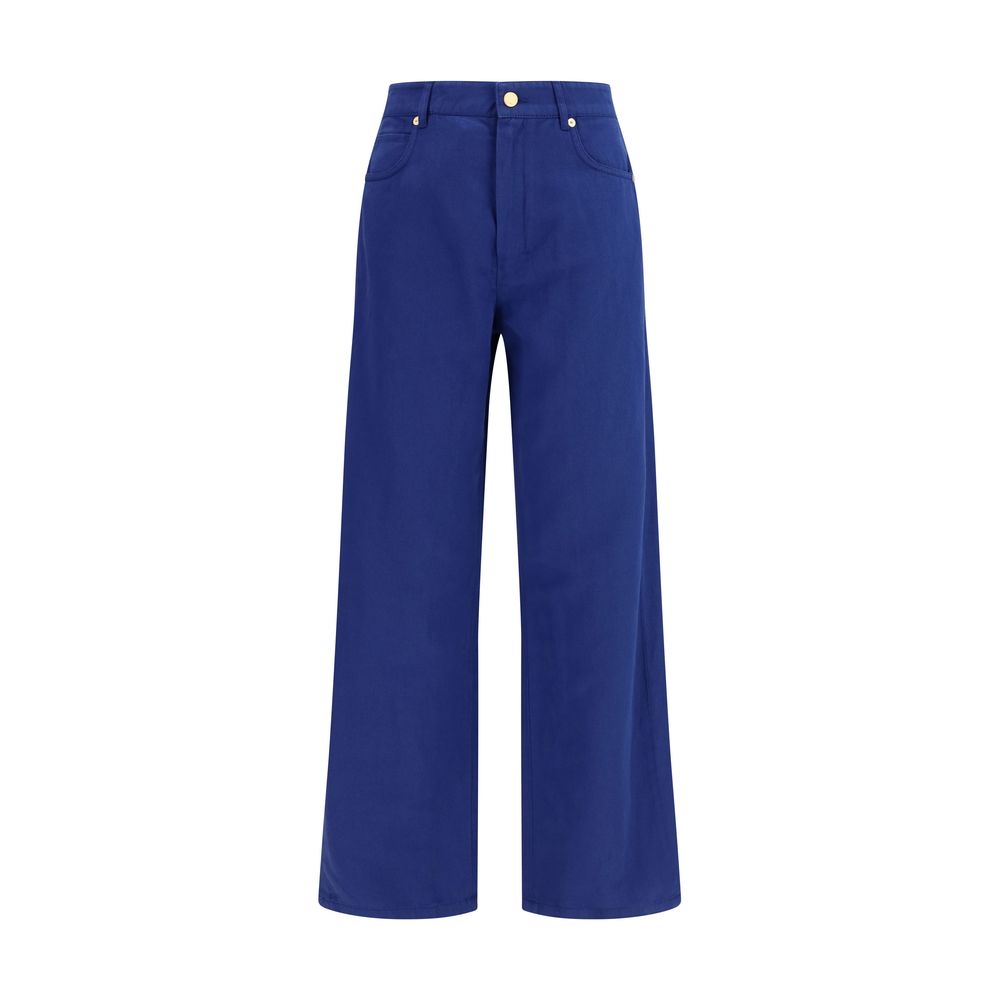 2026 New Arrival 'S Max Mara Blue Cotton Casual Pants