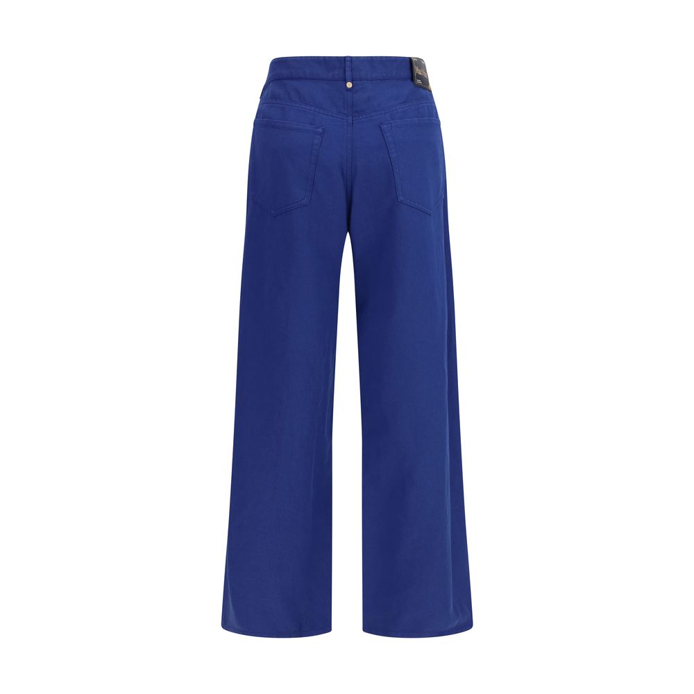 2026 New Arrival 'S Max Mara Blue Cotton Casual Pants