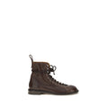2026 New Arrival Versace Brown Calf Leather Bos Taurus Lace-Up Boots