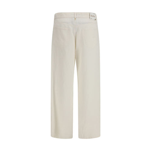 2026 New Arrival 'S Max Mara Beige Cotton Casual Pants
