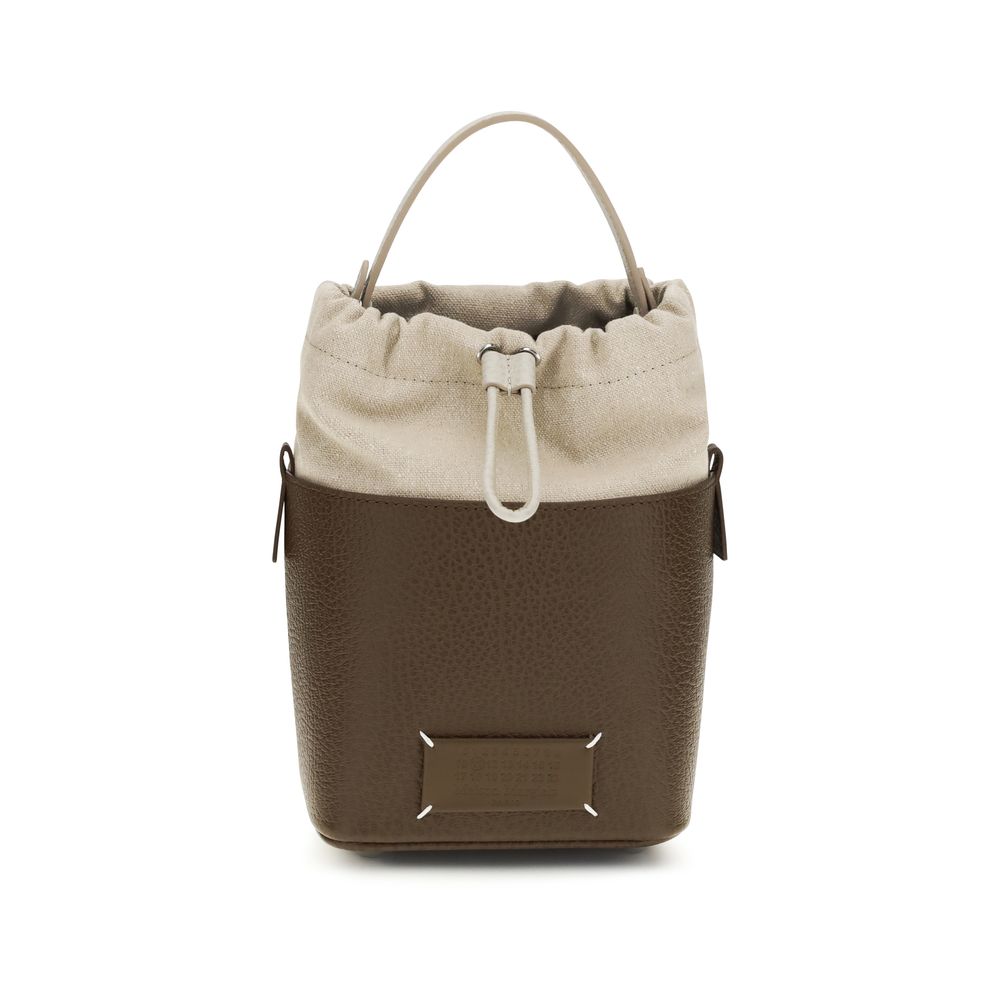 2026 New Arrival Maison Margiela Brown Calf Leather Bos Taurus Backet Bag