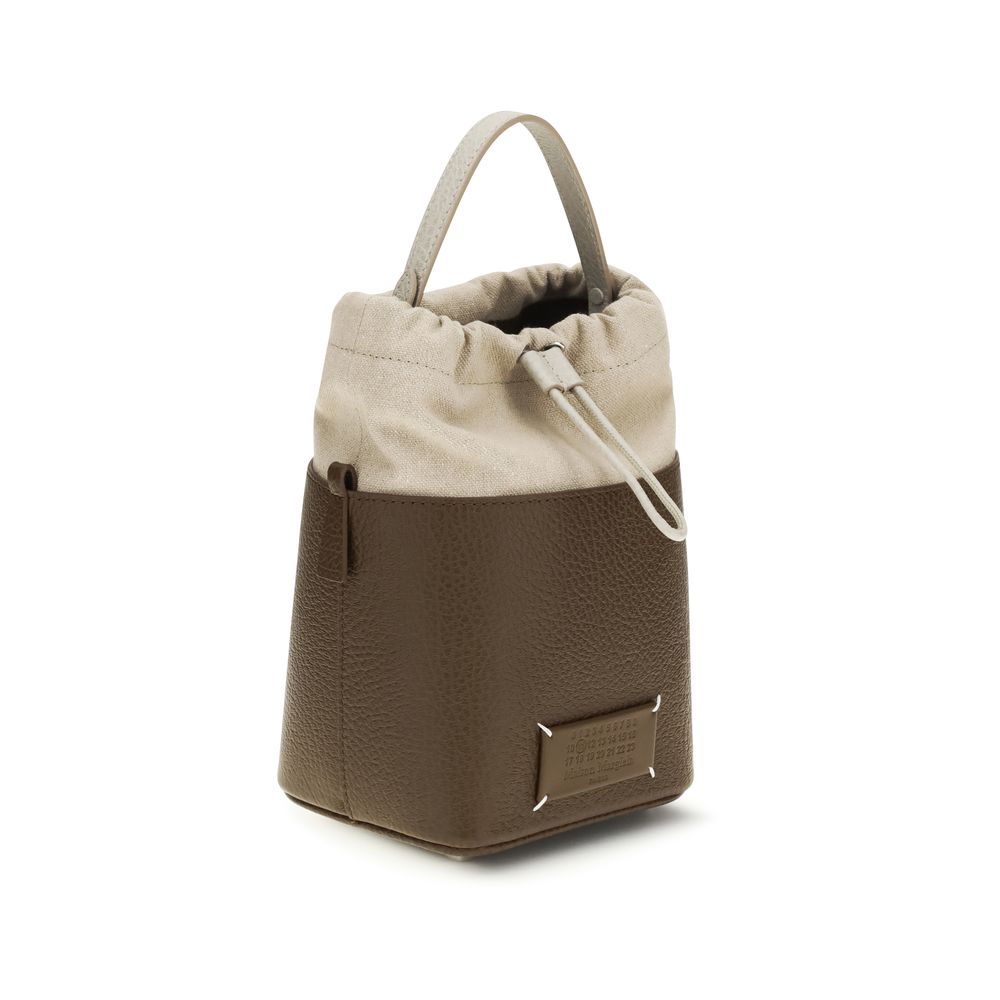2026 New Arrival Maison Margiela Brown Calf Leather Bos Taurus Backet Bag