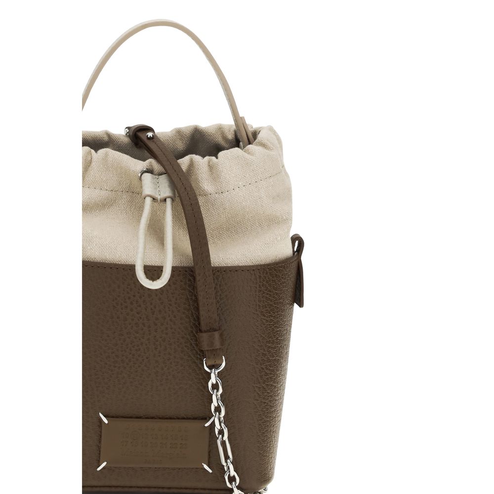 2026 New Arrival Maison Margiela Brown Calf Leather Bos Taurus Backet Bag