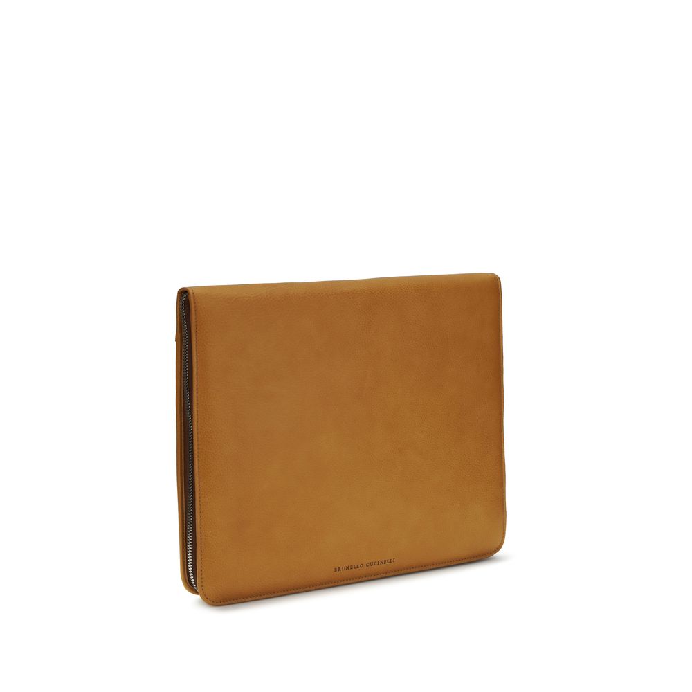 2026 New Arrival Brunello Cucinelli Brown Calf Leather Bos Taurus Wallet