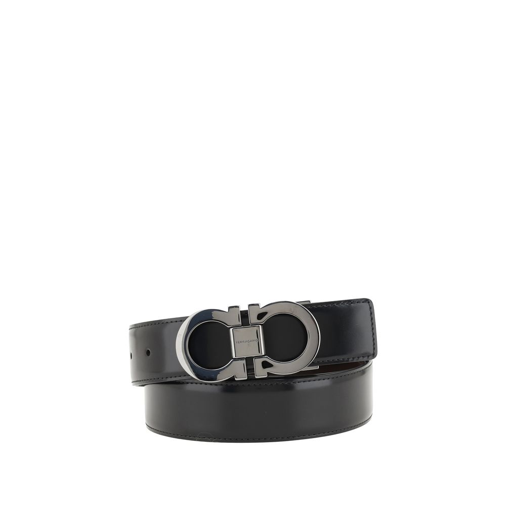 2026 New Arrival Ferragamo Black Calf Leather Bos Taurus Regular Belt