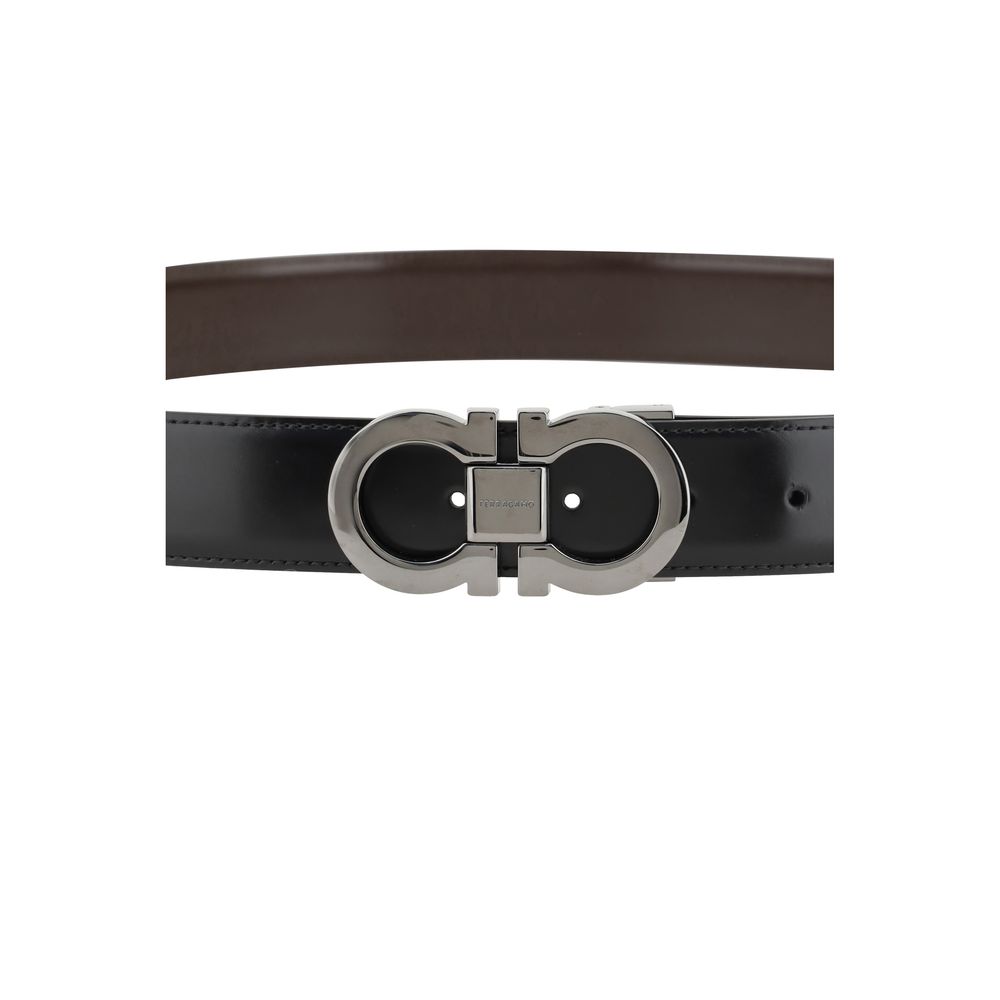 2026 New Arrival Ferragamo Black Calf Leather Bos Taurus Regular Belt