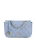 2026 New Arrival 19V69 Italia Blue Leather Shoulder Bag