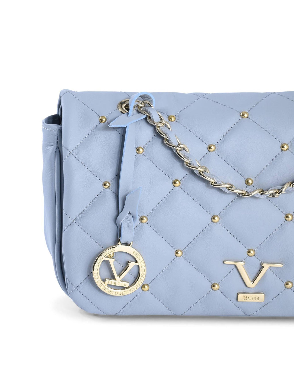 2026 New Arrival 19V69 Italia Blue Leather Shoulder Bag