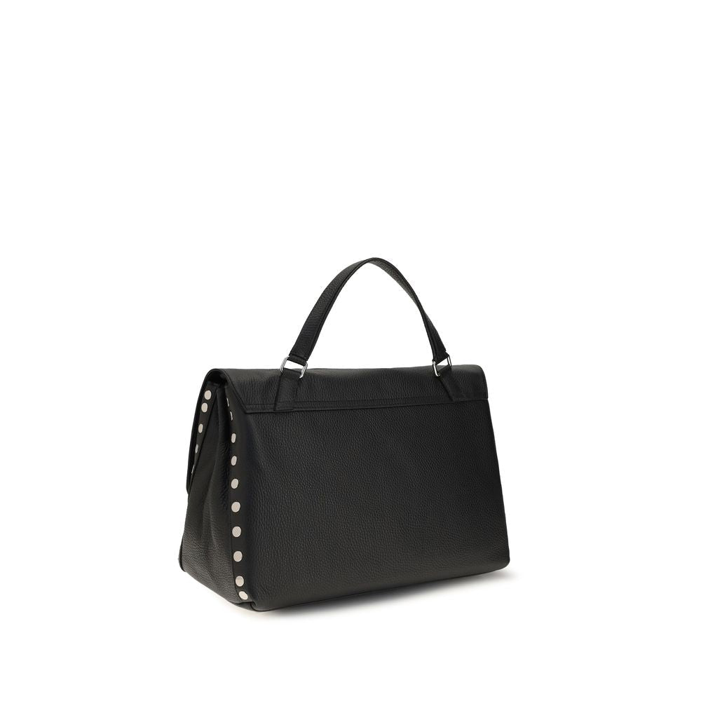 2026 New Arrival Zanellato Black Calf Leather Bos Taurus Shoulder Bag