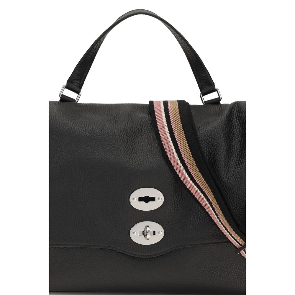 2026 New Arrival Zanellato Black Calf Leather Bos Taurus Shoulder Bag