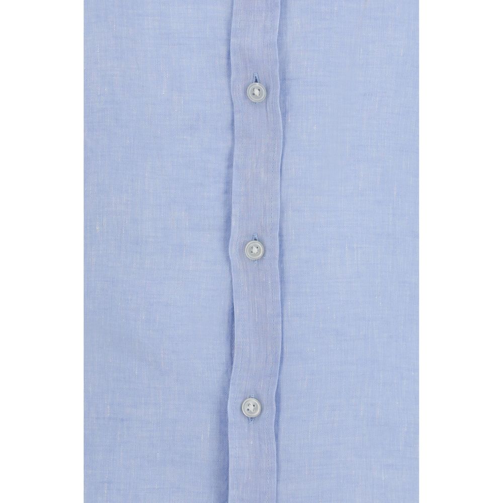 2026 New Arrival Hugo Boss Black Blue Linen Dress Shirt