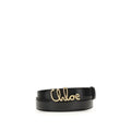 2026 New Arrival Chloé Black Calf Leather Bos Taurus Belt