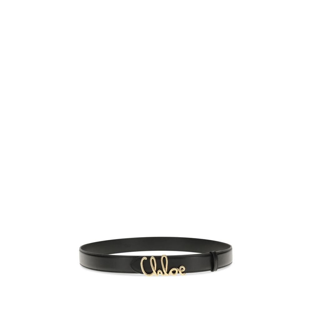 2026 New Arrival Chloé Black Calf Leather Bos Taurus Belt