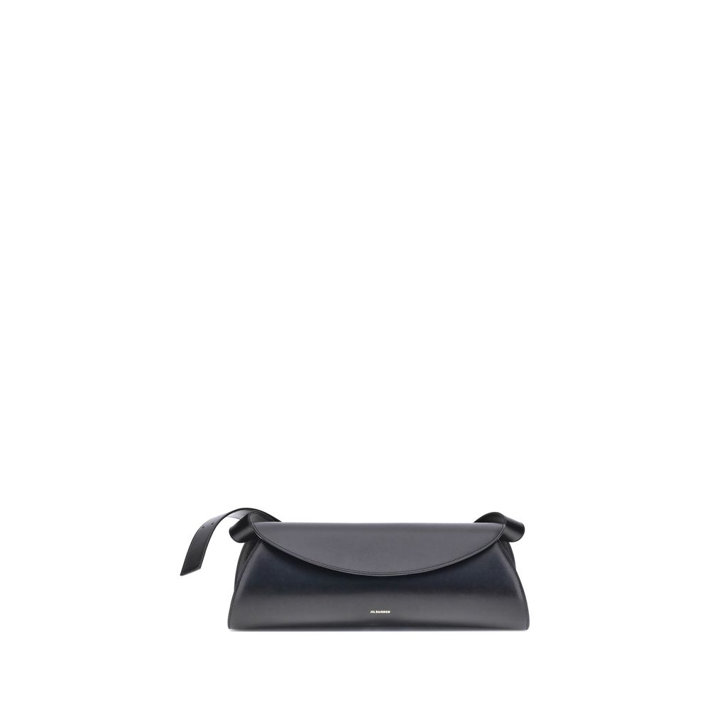 2026 New Arrival Jil Sander Black Calf Leather Bos Taurus Shoulder Bag