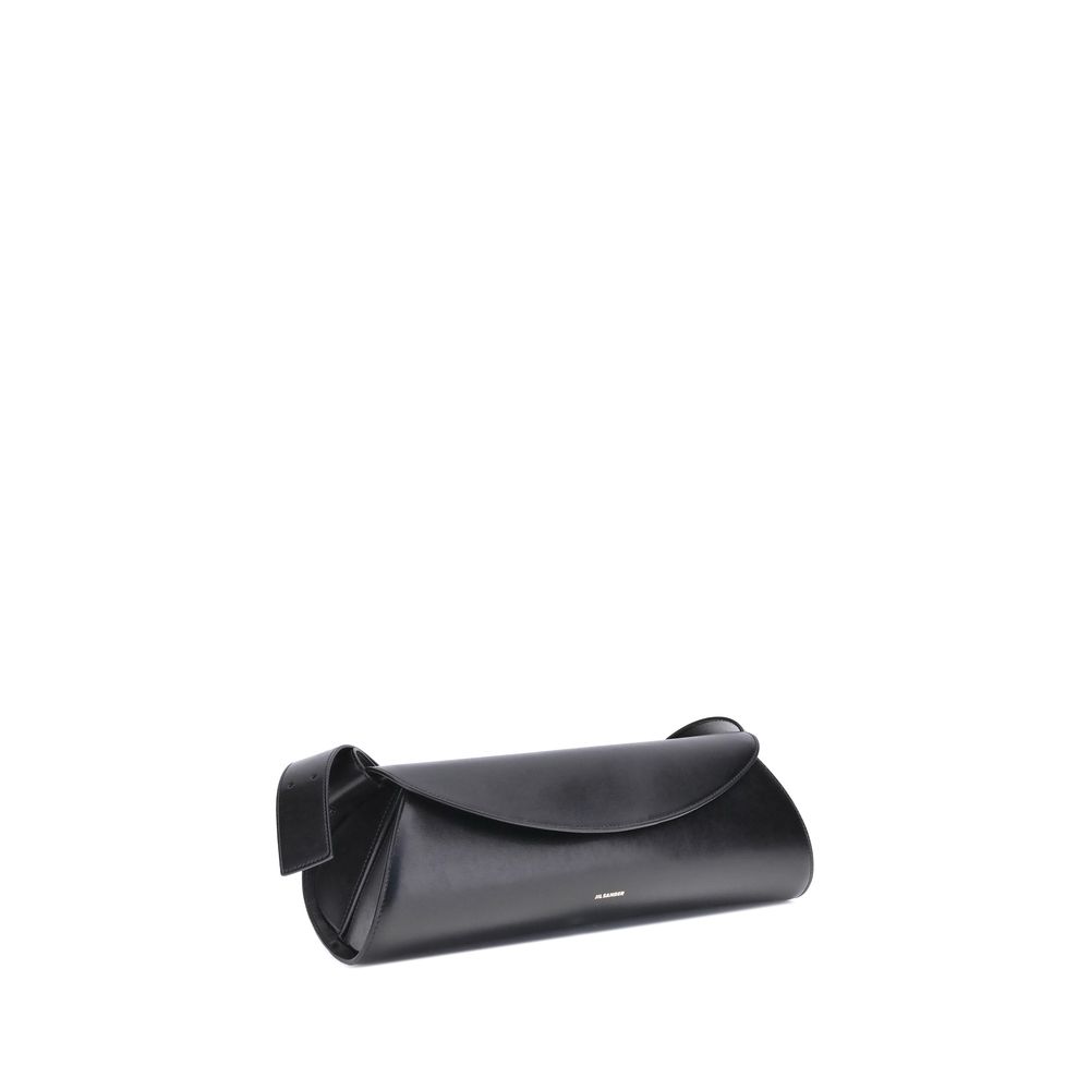 2026 New Arrival Jil Sander Black Calf Leather Bos Taurus Shoulder Bag