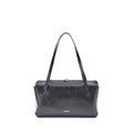 2026 New Arrival Jil Sander Black Calf Leather Bos Taurus Shoulder Bag