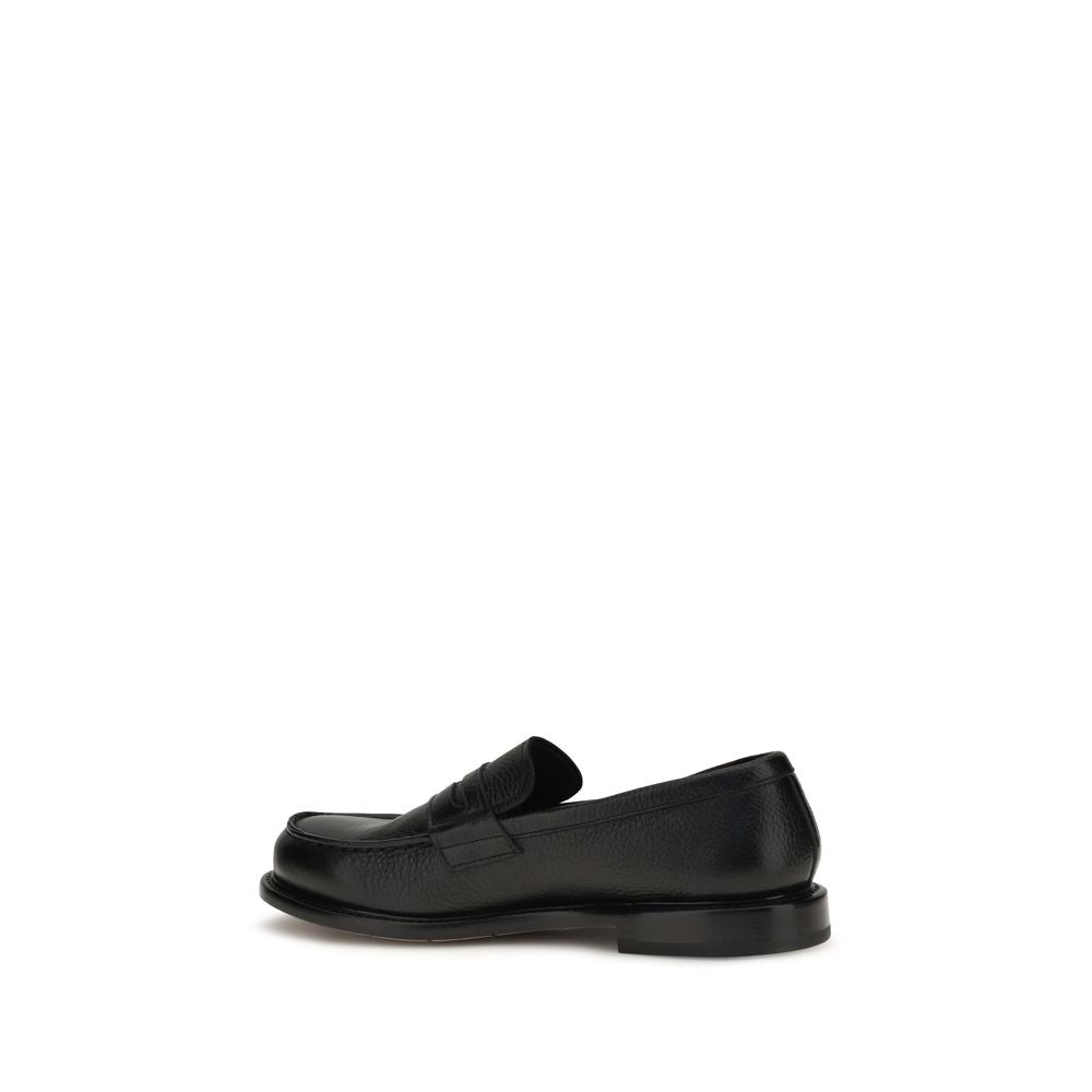 2026 New Arrival Premiata Black Calf Leather Bos Taurus Slip-On Loafers