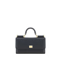 2026 New Arrival Dolce & Gabbana Black Calf Leather Bos Taurus Shoulder Bag