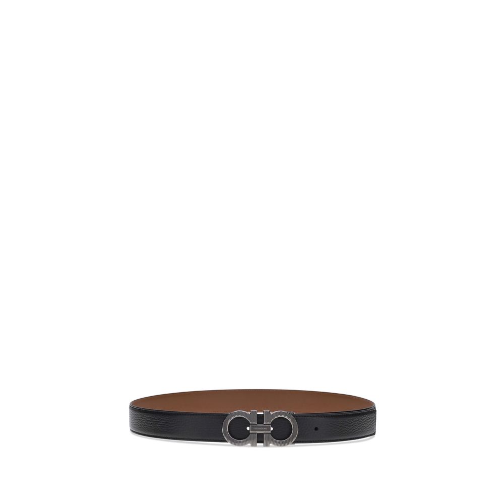 2026 New Arrival Ferragamo Black Calf Leather Bos Taurus Regular Belt