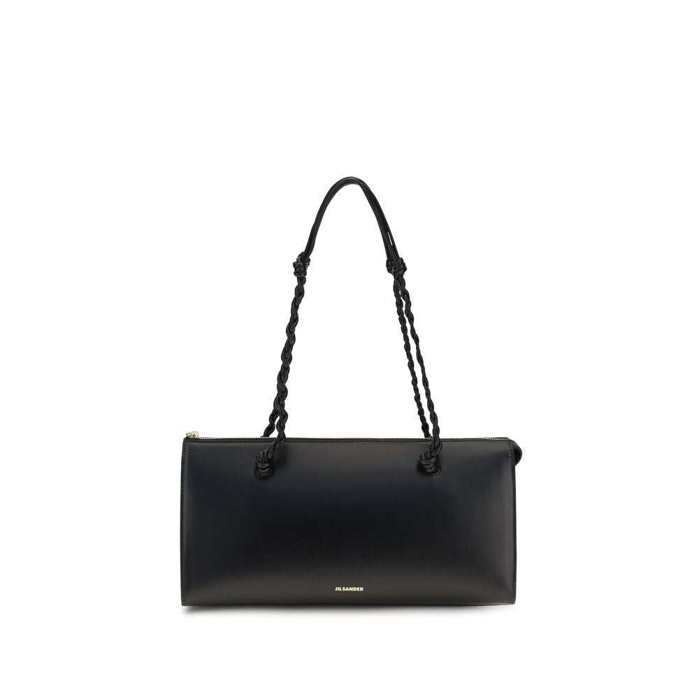 2026 New Arrival Jil Sander Black Calf Leather Bos Taurus Handbag