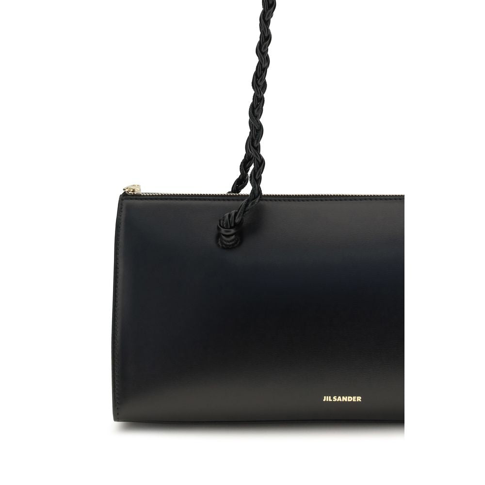 2026 New Arrival Jil Sander Black Calf Leather Bos Taurus Handbag