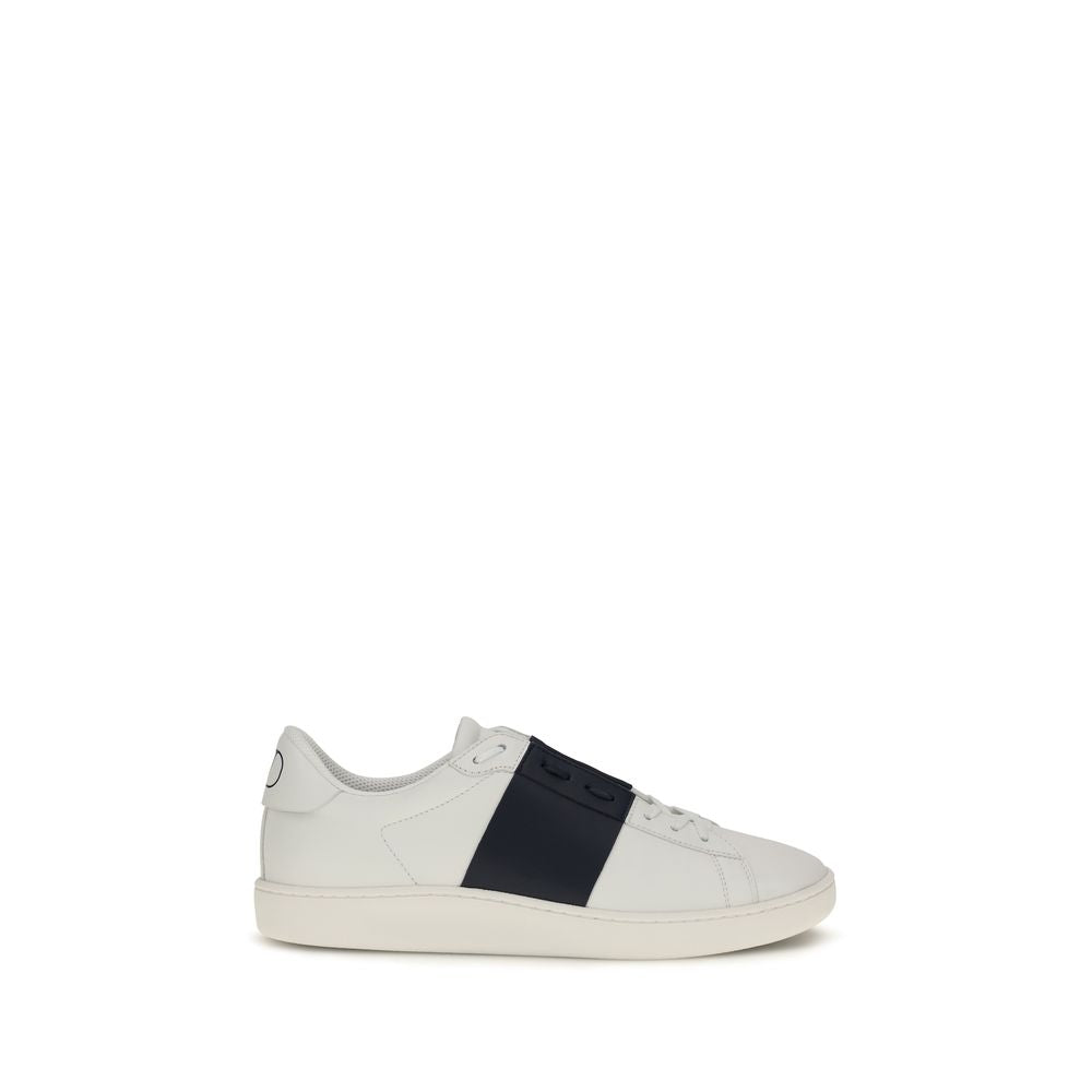 2026 New Arrival Valentino Garavani Blue Calf Leather Bos Taurus Low Top Sneakers