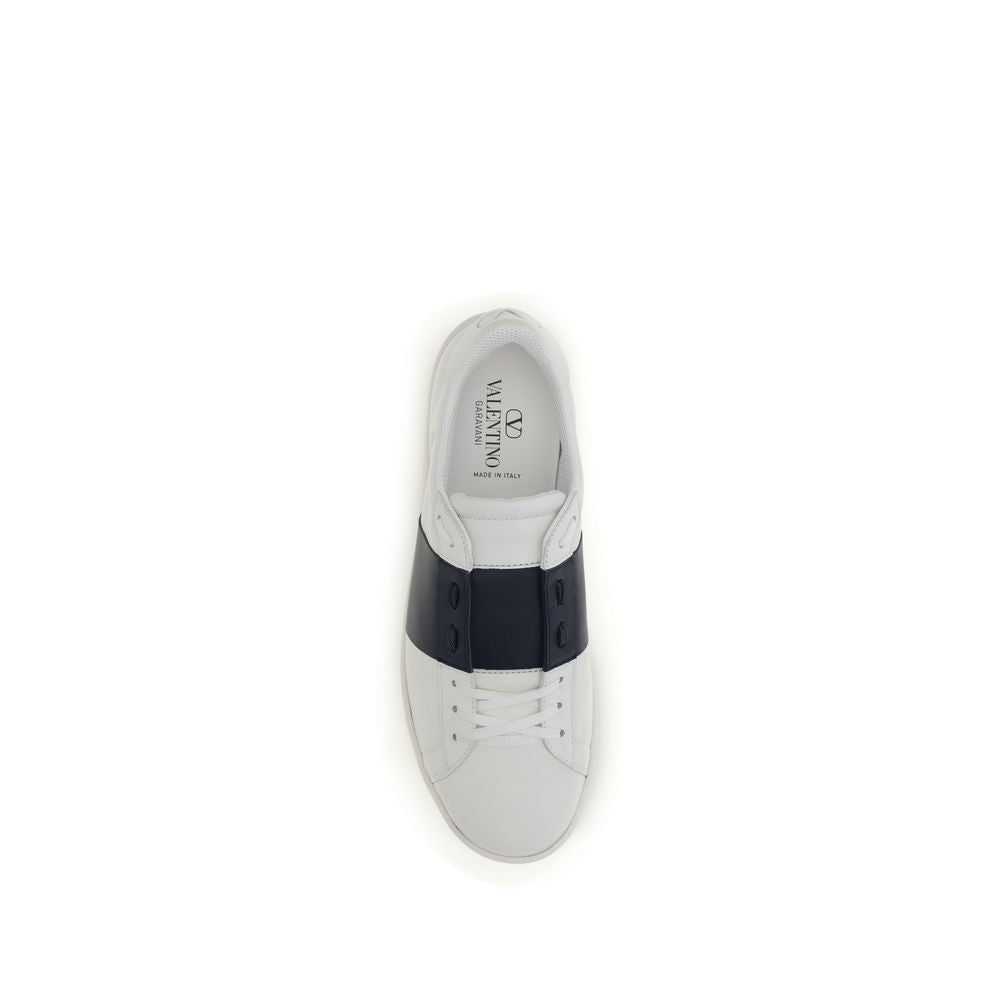 2026 New Arrival Valentino Garavani Blue Calf Leather Bos Taurus Low Top Sneakers