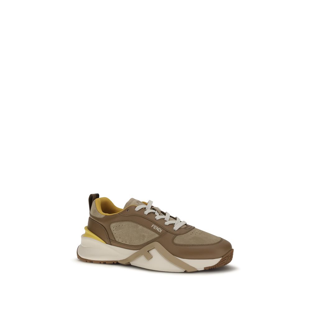 2026 New Arrival Fendi Multicolor Calf Leather Bos Taurus Athletic Sneakers
