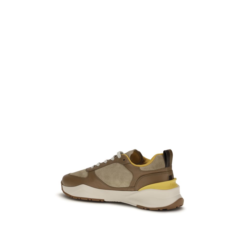 2026 New Arrival Fendi Multicolor Calf Leather Bos Taurus Athletic Sneakers