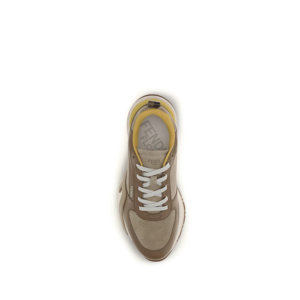 2026 New Arrival Fendi Multicolor Calf Leather Bos Taurus Athletic Sneakers