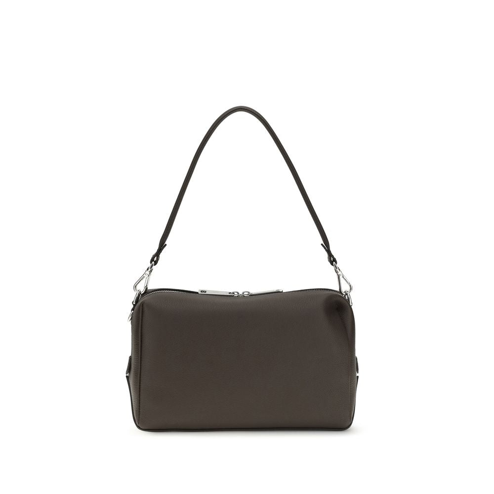 2026 New Arrival Fendi Brown Calf Leather Bos Taurus Shoulder Bag