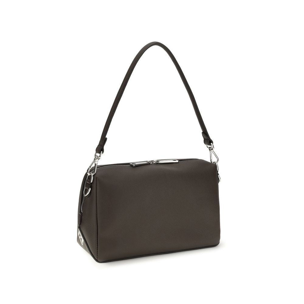 2026 New Arrival Fendi Brown Calf Leather Bos Taurus Shoulder Bag