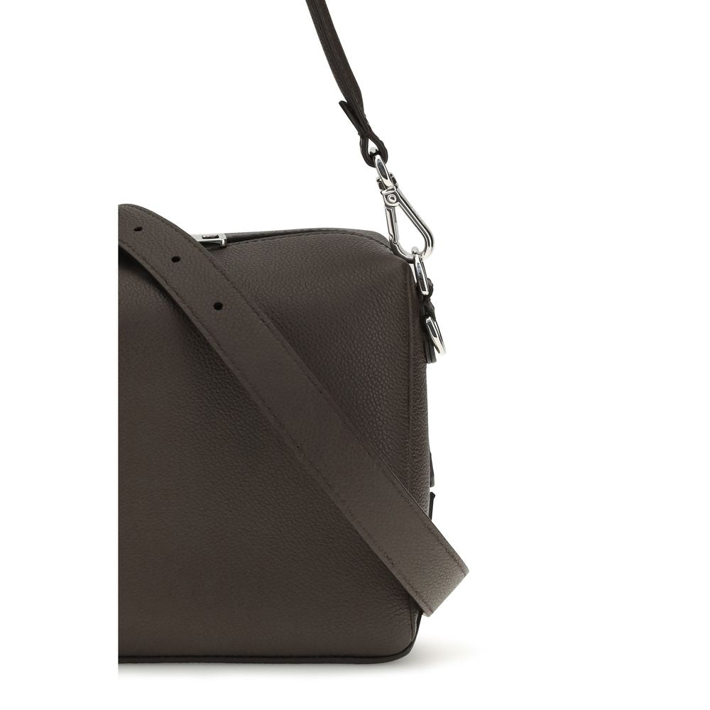 2026 New Arrival Fendi Brown Calf Leather Bos Taurus Shoulder Bag