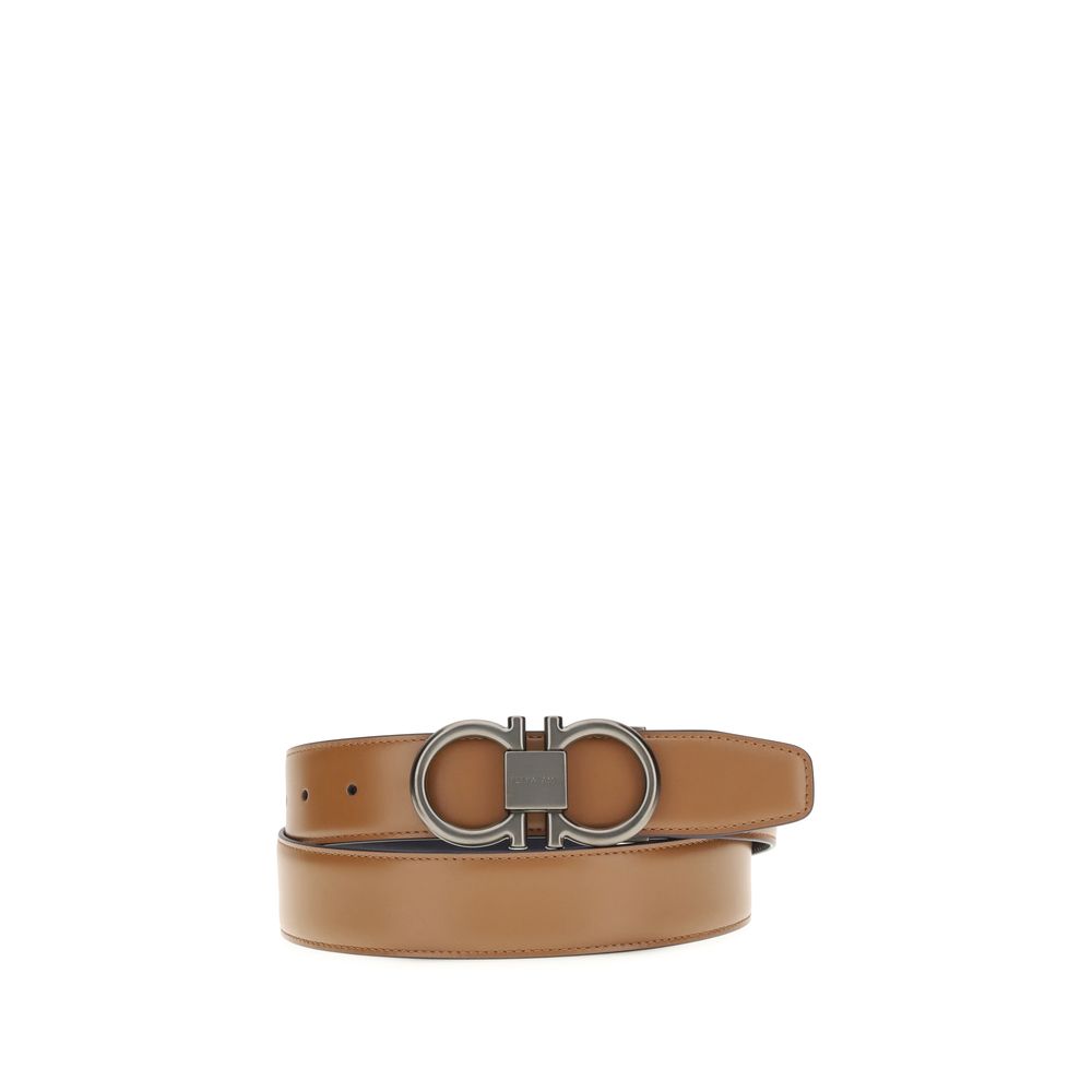 2026 New Arrival Ferragamo Beige Calf Leather Bos Taurus Regular Belt