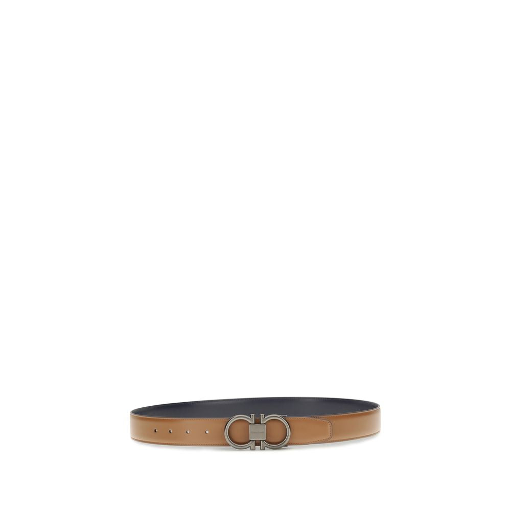 2026 New Arrival Ferragamo Beige Calf Leather Bos Taurus Regular Belt