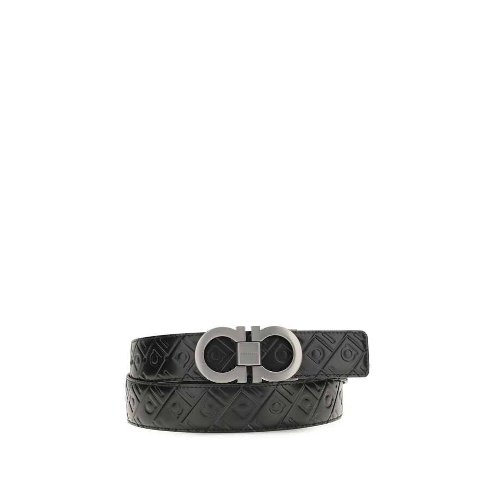 2026 New Arrival Ferragamo Black Calf Leather Bos Taurus Regular Belt