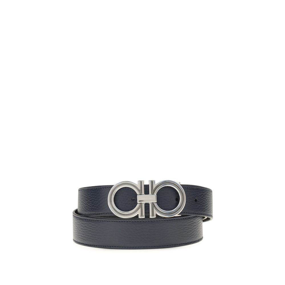 2026 New Arrival Ferragamo Blue Calf Leather Bos Taurus Belt